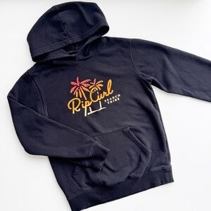 Rip Curl Black Hoodie with Tropical Print